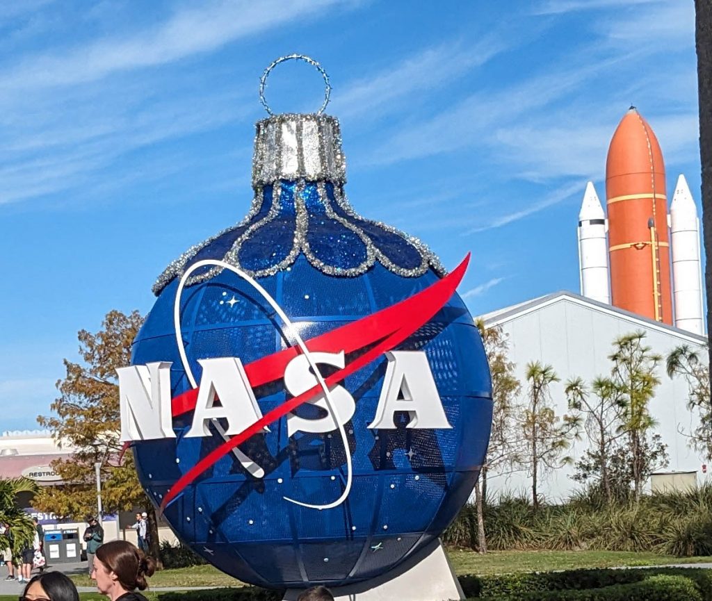 Large NASA meatball logo as a Christmas ornament